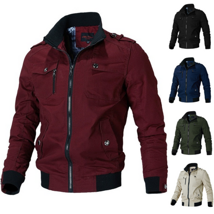 Men's Classic Bomber Jacket – Modern Vintage Style for Everyday and Outdoor Wear