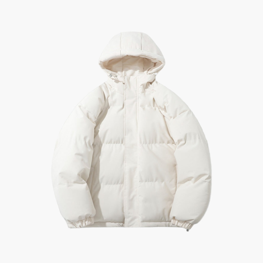 Men's Hooded Puffer Winter Jacket Classic Quilted Warm Outdoor Style
