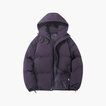 Men's Hooded Puffer Winter Jacket Classic Quilted Warm Outdoor Style