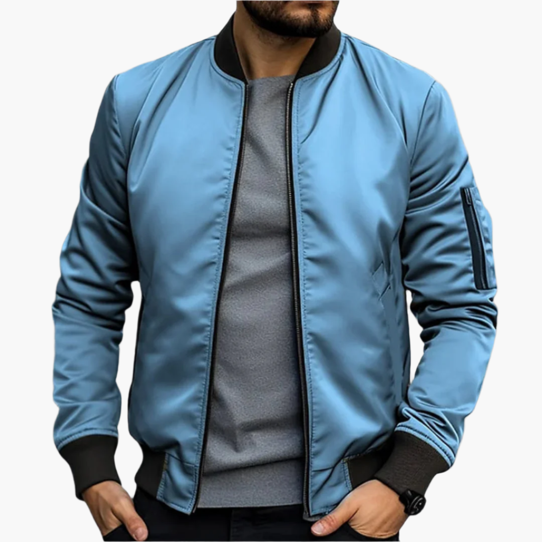 Men's Modern Bomber Jacket – Casual Urban Transitional Style