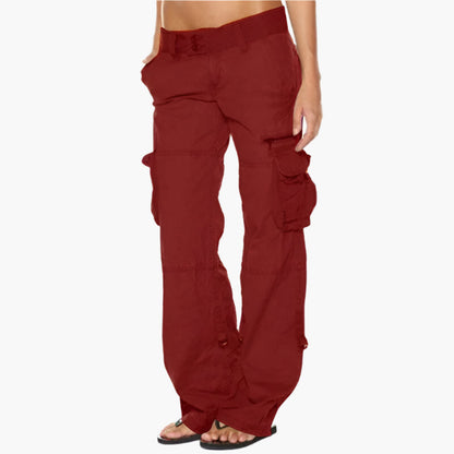 Women's Cargo Pants Streetwear Relaxed Fit with Multiple Pockets