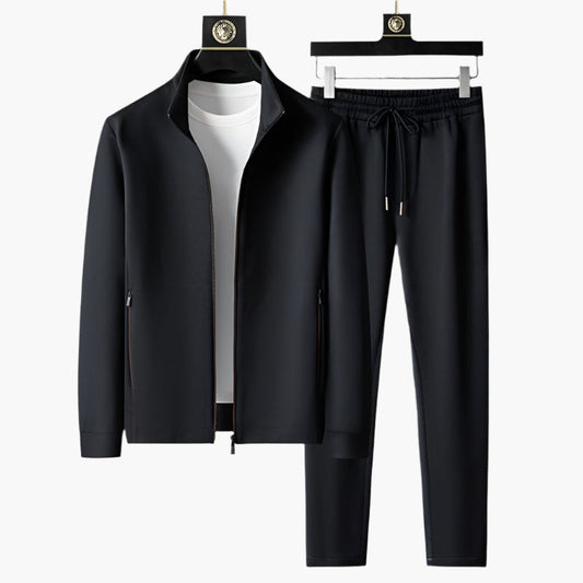 Men's Athletic Tracksuit Set – Modern Zip Jacket & Joggers for Sports and Leisure