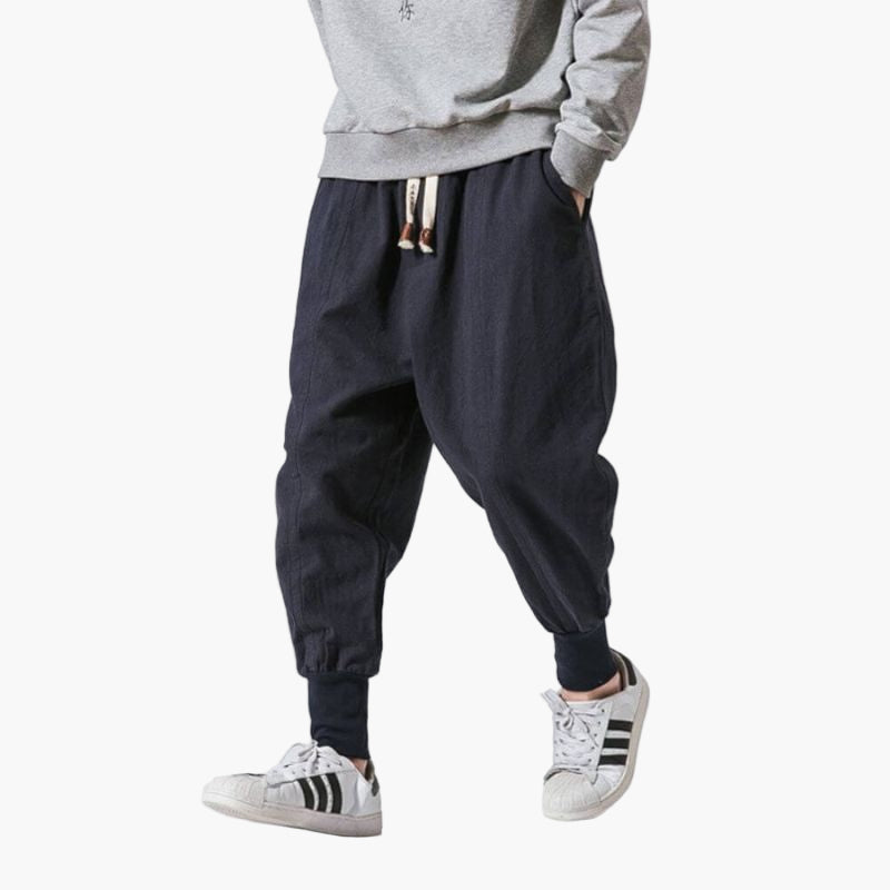 Men's Relaxed Fit Harem Jogger Pants – Casual Urban Style for Everyday and Sports
