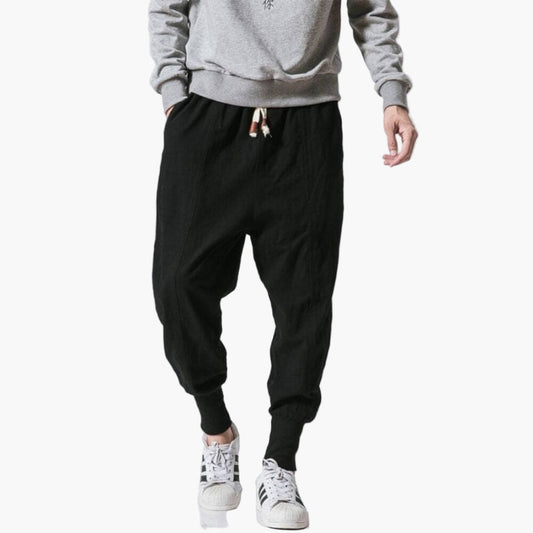 Men's Relaxed Fit Harem Jogger Pants – Casual Urban Style for Everyday and Sports