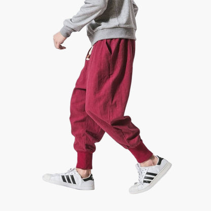 Men's Relaxed Fit Harem Jogger Pants – Casual Urban Style for Everyday and Sports
