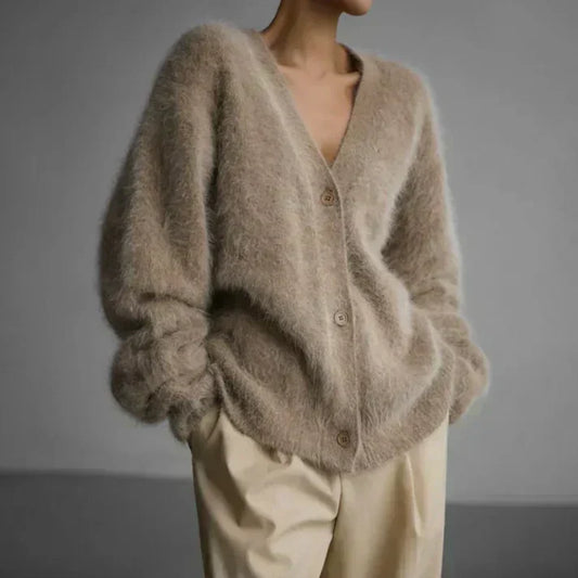 Women's Relaxed Fit Luxe Cardigan for Effortless Everyday Style