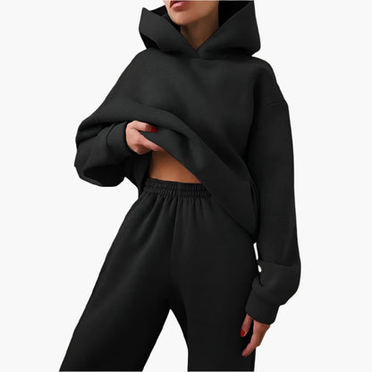 Women's Oversized Lounge Jogger Set – Relaxed Hoodie & Sweatpants, Casual Streetwear Suit