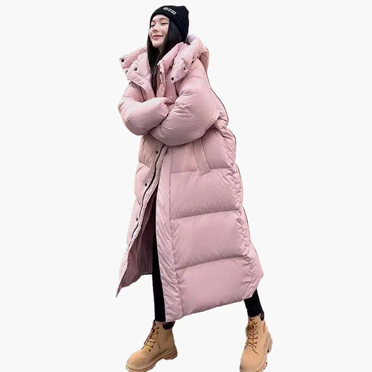 Women's Long Puffer Jacket Hooded Winter Parka for Outdoor and Everyday Wear