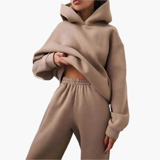 Women's Oversized Lounge Jogger Set – Relaxed Hoodie & Sweatpants, Casual Streetwear Suit