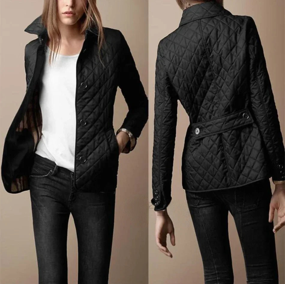 Women's Classic Quilted Jacket – Elegant Transitional Outerwear for Everyday Style