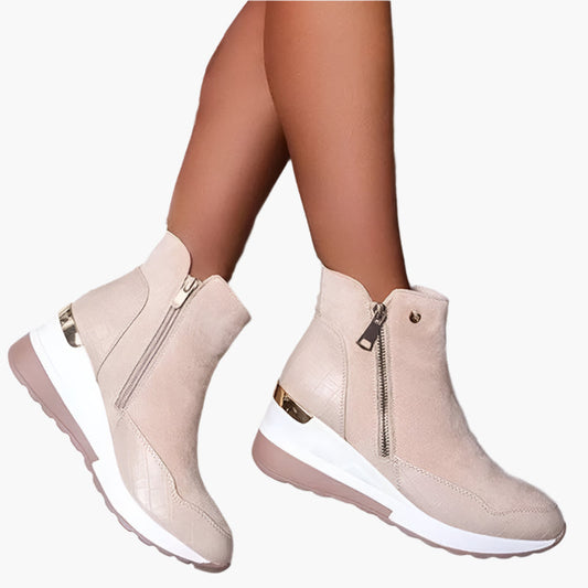 Women's Orthopedic Wedge Ankle Boots – Fashionable Winter Sneakers for Everyday Comfort