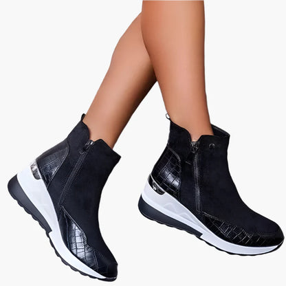 Women's Orthopedic Wedge Ankle Boots – Fashionable Winter Sneakers for Everyday Comfort