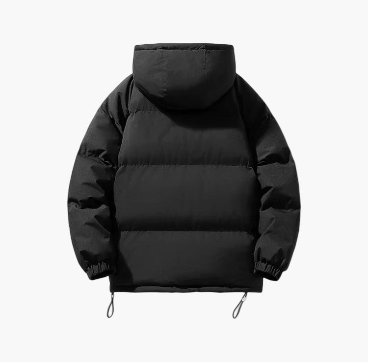Men's Hooded Puffer Winter Jacket Classic Quilted Warm Outdoor Style