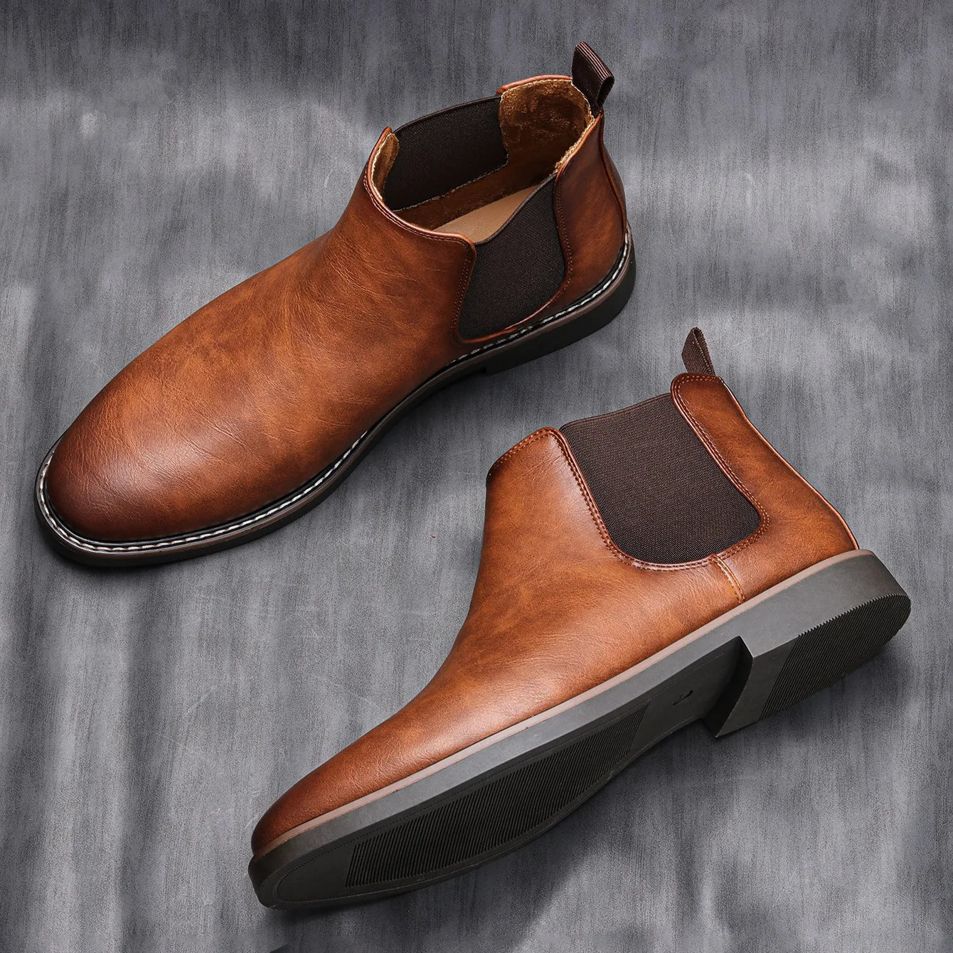 Men's Chelsea Boots Classic Slip-On Dress Ankle Boots for Versatile Style