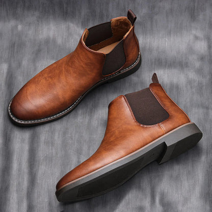 Men's Chelsea Boots Classic Slip-On Dress Ankle Boots for Versatile Style