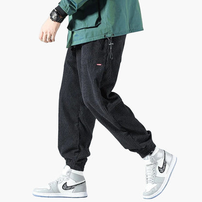 Men's Relaxed Fit Corduroy Jogger Sweatpants for Casual and Streetwear