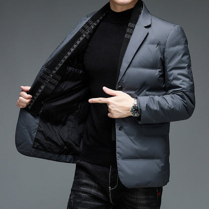 Men's Quilted Blazer Jacket – Modern Business & Casual Style