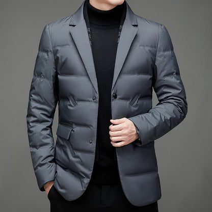 Men's Quilted Blazer Jacket – Modern Business & Casual Style
