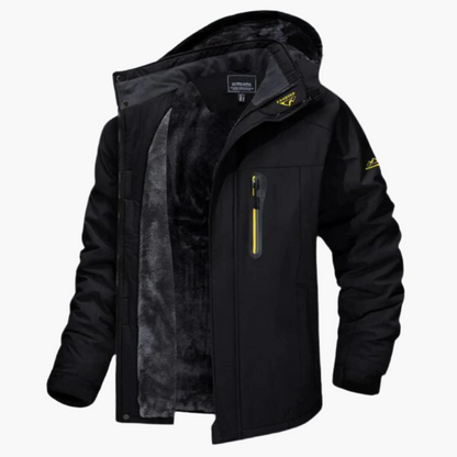 Men's Outdoor Winter Jacket – Windproof Waterproof Hooded Parka for Cold Weather
