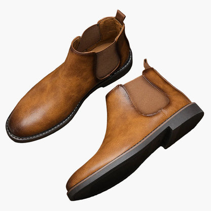 Men's Chelsea Boots Classic Slip-On Dress Ankle Boots for Versatile Style