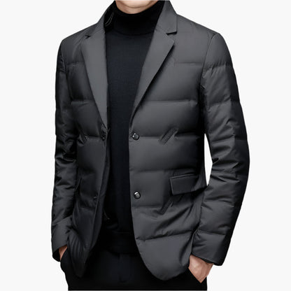 Men's Quilted Blazer Jacket – Modern Business & Casual Style