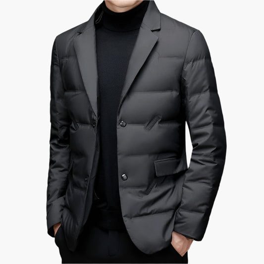 Men's Quilted Blazer Jacket – Modern Business & Casual Style