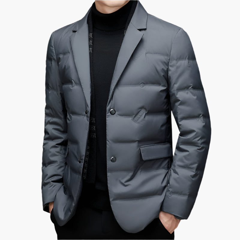 Men's Quilted Blazer Jacket – Modern Business & Casual Style