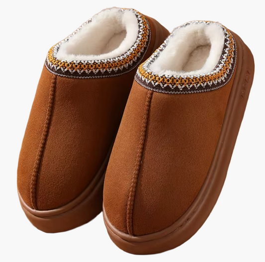 Men's Cozy Slip-On House Slippers Warm Indoor Comfort Shoes