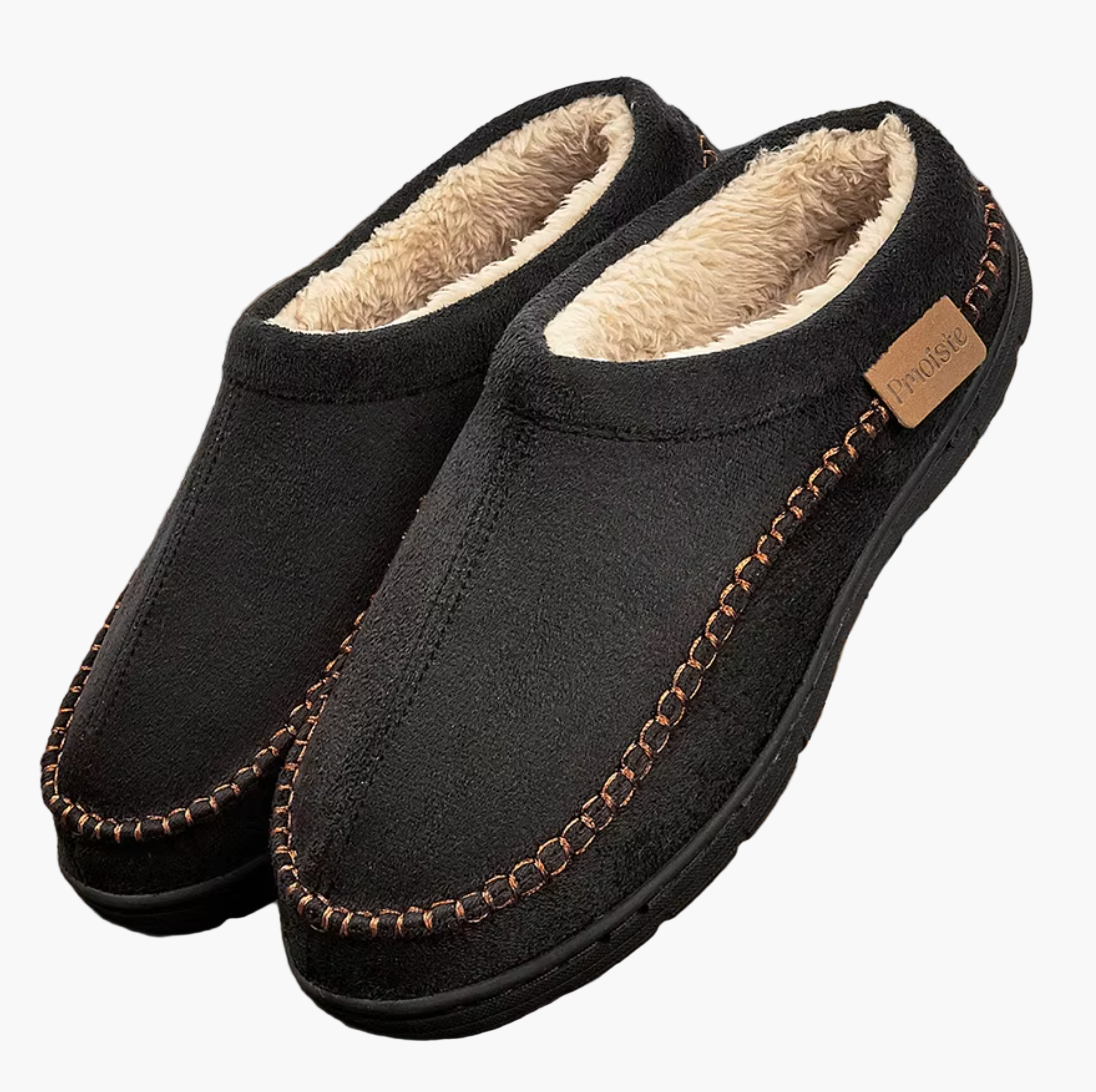 Men's Indoor Outdoor Classic Warm Slippers with Cozy Lining and Non-Slip Sole