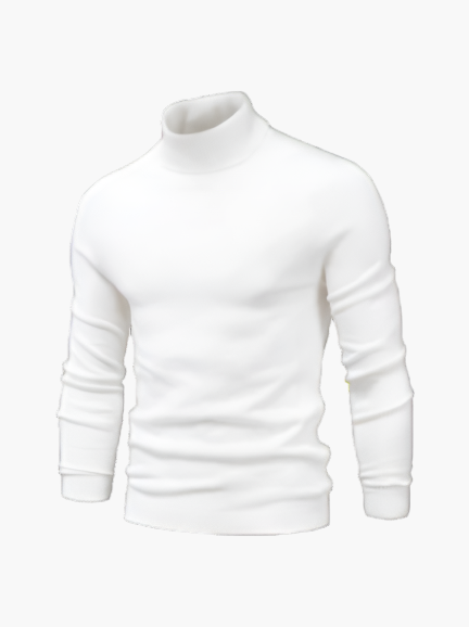 Men's Classic Turtleneck Pullover – Modern Elegant Style for Business and Casual