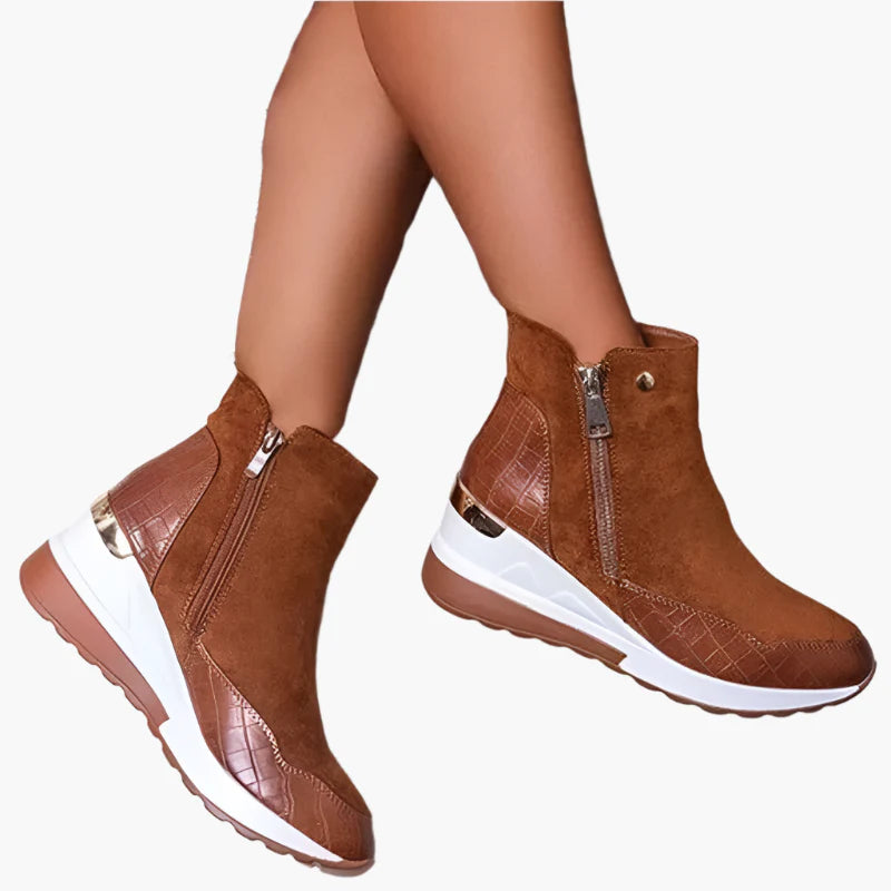 Women's Orthopedic Wedge Ankle Boots – Fashionable Winter Sneakers for Everyday Comfort