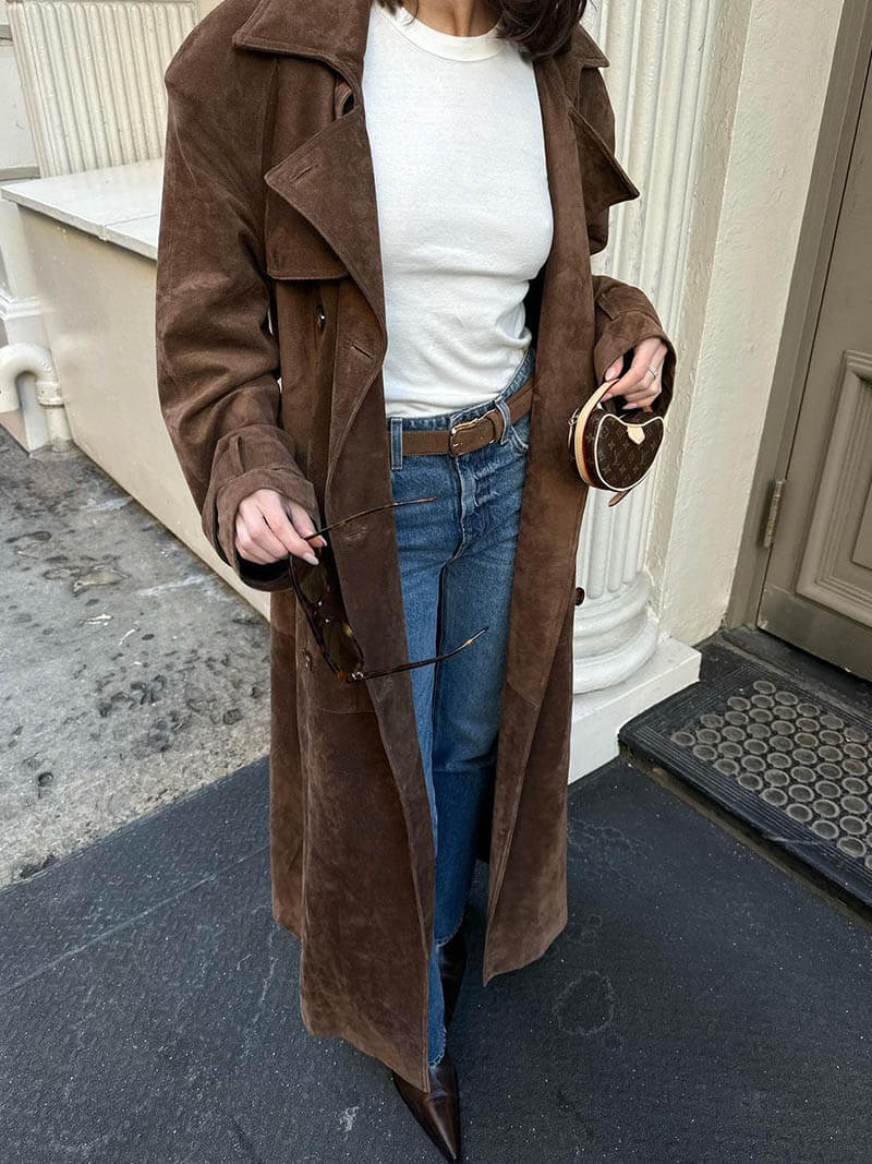 Women's Classic Longline Trenchcoat with Belt – Timeless Elegant Style for Everyday and Special Occasions