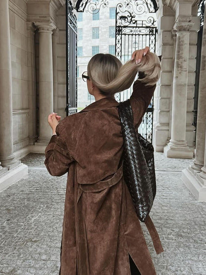 Women's Classic Longline Trenchcoat with Belt – Timeless Elegant Style for Everyday and Special Occasions
