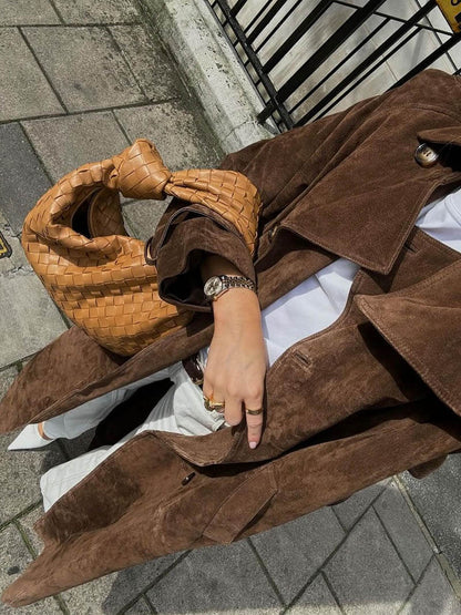 Women's Classic Longline Trenchcoat with Belt – Timeless Elegant Style for Everyday and Special Occasions
