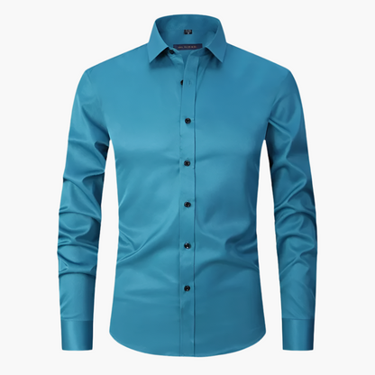 Men's Classic Slim Fit Stretch Dress Shirt – Business & Casual Style