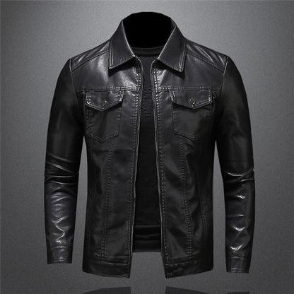 Men's Classic Biker Style Jacket Urban Fashion Outerwear