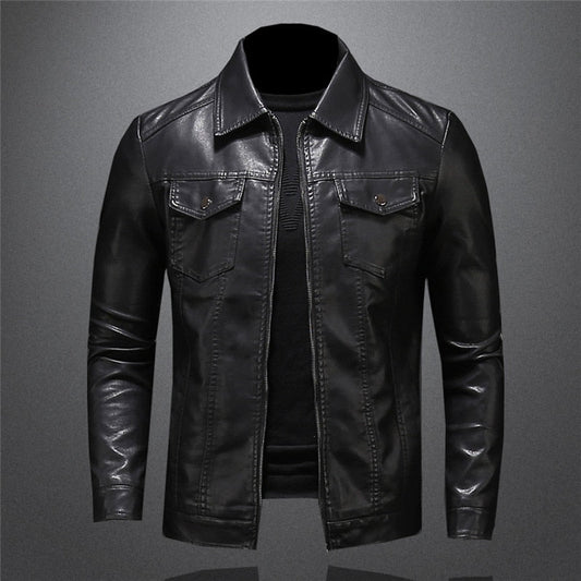 Men's Classic Biker Style Jacket Urban Fashion Outerwear