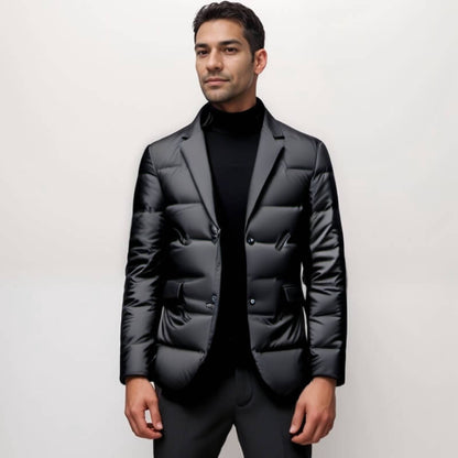 Men's Quilted Blazer Jacket – Modern Business & Casual Style