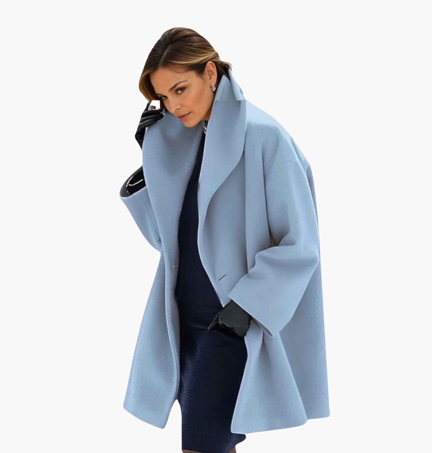 Women's Oversized Elegant Lapel Coat – Modern Stylish Outerwear for Office, Formal, and Everyday Looks