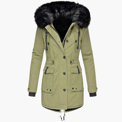 Women's Winter Parka with Faux Fur Hood – Urban Style Warm Outdoor Jacket