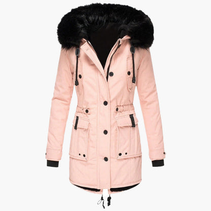 Women's Winter Parka with Faux Fur Hood – Urban Style Warm Outdoor Jacket
