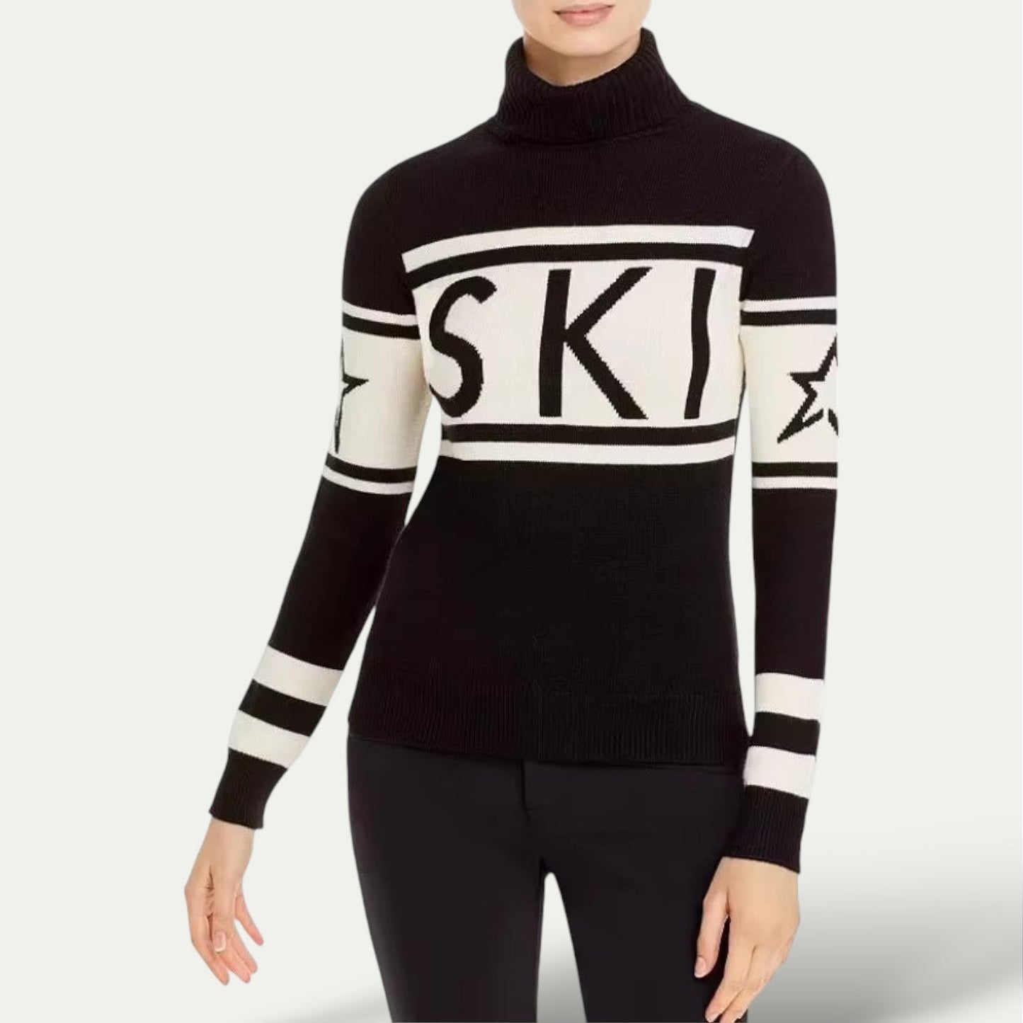 Women's Ski Turtleneck Sweater – Winter Alpine Style, Sporty Statement, Après-Ski Essential