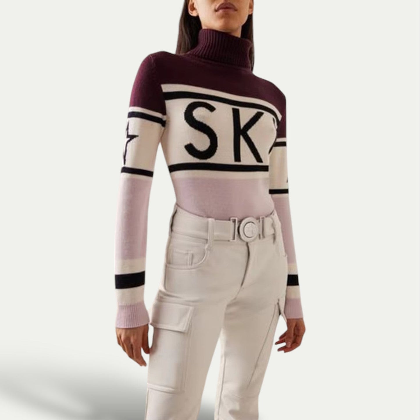 Women's Ski Turtleneck Sweater – Winter Alpine Style, Sporty Statement, Après-Ski Essential