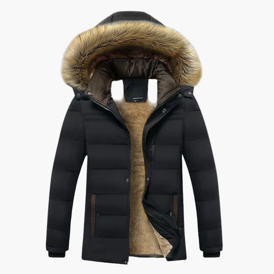 Men's Winter Parka with Faux Fur Hood – Urban Outdoor Puffer Jacket