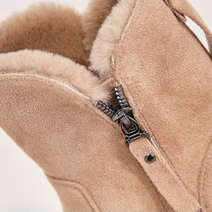 Women's Winter Ankle Boots with Warm Lining, Non-Slip Outdoor Casual Style