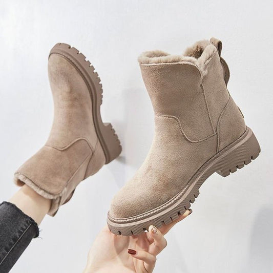 Women's Winter Ankle Boots with Warm Lining, Non-Slip Outdoor Casual Style