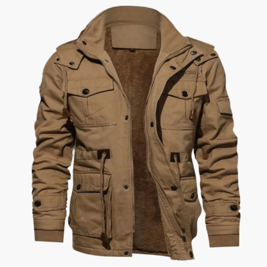 Men's Outdoor Winter Parka Jacket – Warm Hooded Casual Utility Coat for Everyday and Adventure