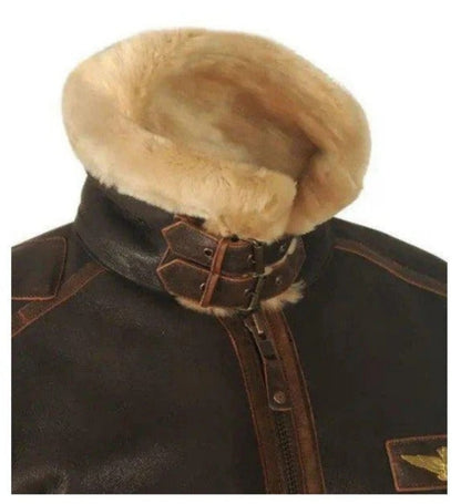 Men's Vintage Pilot Style Aviator Winter Jacket – Classic Casual Outerwear