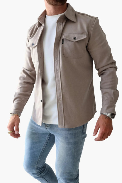 Men's Modern Urban Overshirt Jacket – Stylish Button-Up for Everyday and Casual Looks