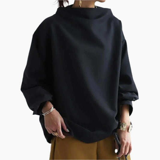 Women's Oversized Long Sleeve Pullover Sweater – Relaxed Modern Casual Style